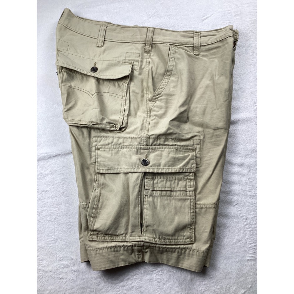 Levi's Cargo Shorts Mens 36 Tan Khaki Cotton Multi Pocket 36610-8091